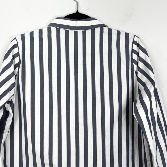 Peak Performance Sweden pure cotton blue white stripe boxy oversized top S - Picture 7 of 16